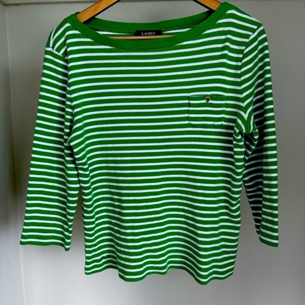 Women’s Ralph‎ Lauren green striped top